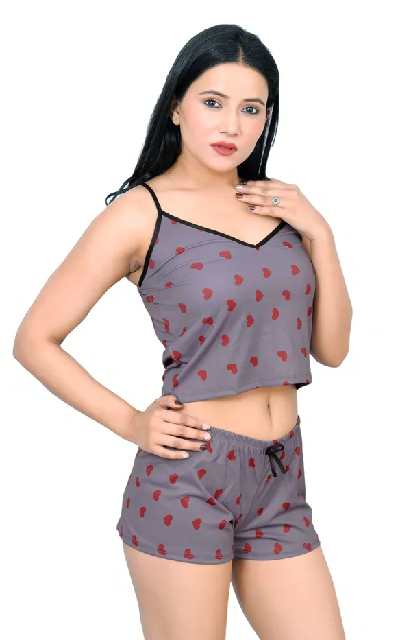 Grey_Regular_Solid_Baby_Doll_Lingerie_Set_|_For_Women