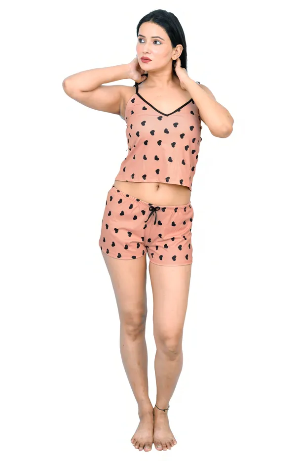 Cream_Regular_Solid_Baby_Doll_Lingerie_Set_|_For_Women