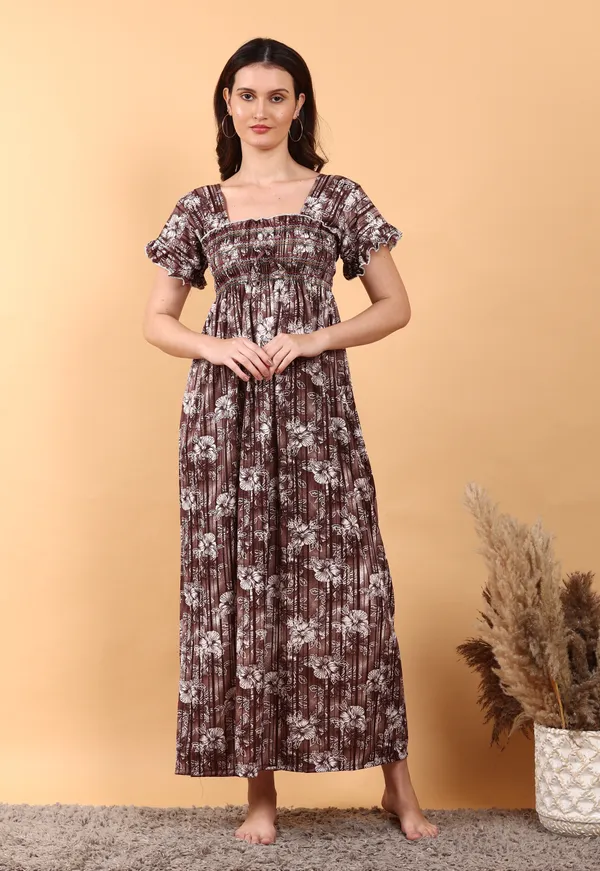 Brown_Sarina_Smoky_Design_Nighty_For_Women_Best_For_Summer