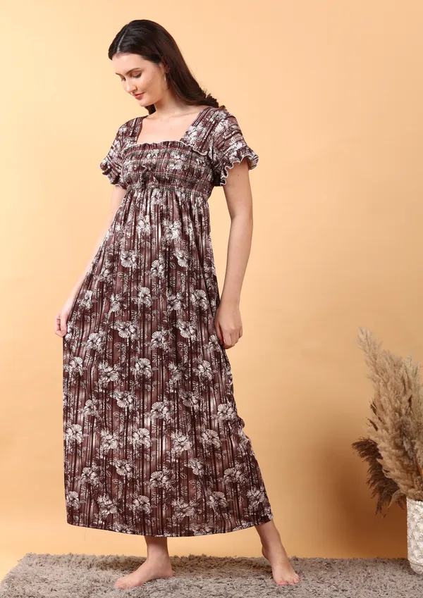 Brown_Sarina_Smoky_Design_Nighty_For_Women_Best_For_Summer