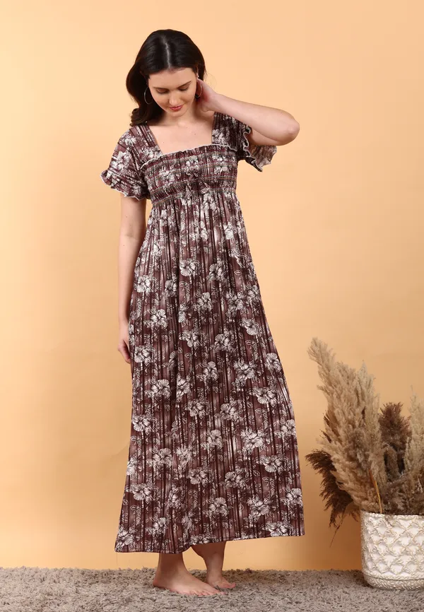 Brown_Sarina_Smoky_Design_Nighty_For_Women_Best_For_Summer