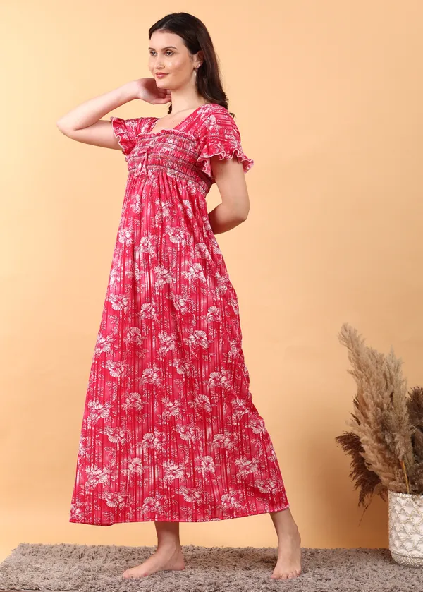 Dark_Pink_Sarina_Smoky_Design_Women_Nighty_Best_For_Summer