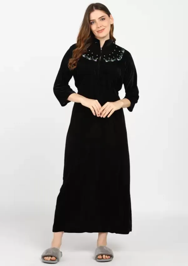 Black_Velvet_Solid_Nighty_For_Women