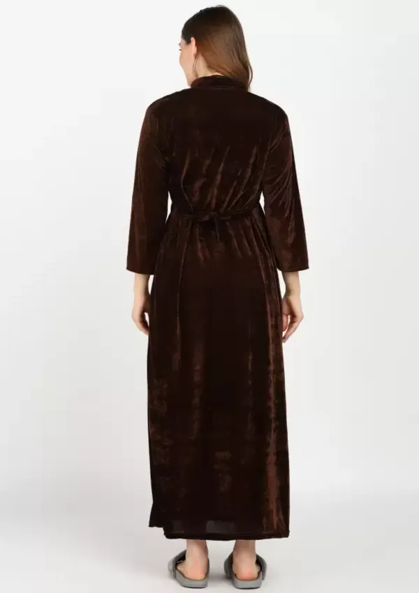 Brown_Velvet_Solid_Nighty_For_Women