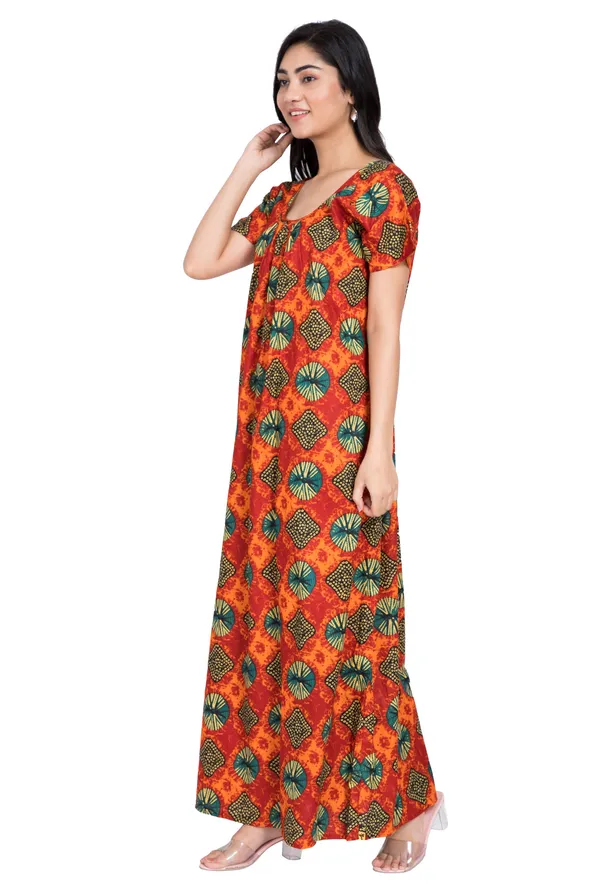 Multicolor_Summer_Nighty_Cotton_Round_Neck_maxi_for_Women
