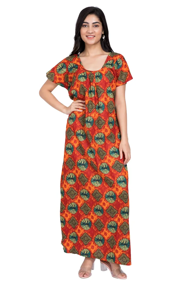Multicolor_Summer_Nighty_Cotton_Round_Neck_maxi_for_Women