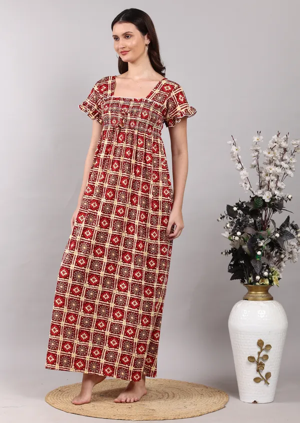 Pack_of_2_Navy_and_Maroon_Rangoli_print_Nighty_For_Women