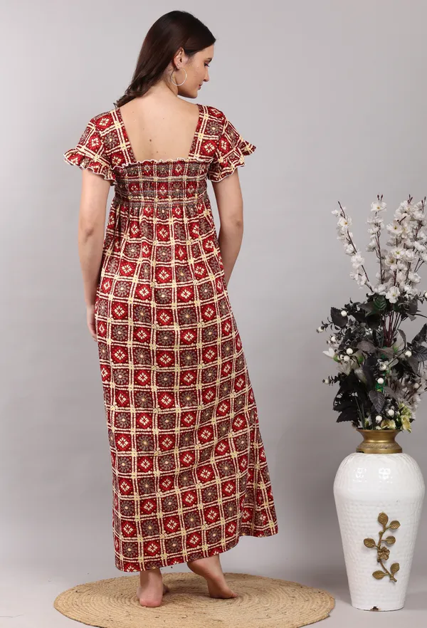 Pack_of_2_Navy_and_Maroon_Rangoli_print_Nighty_For_Women