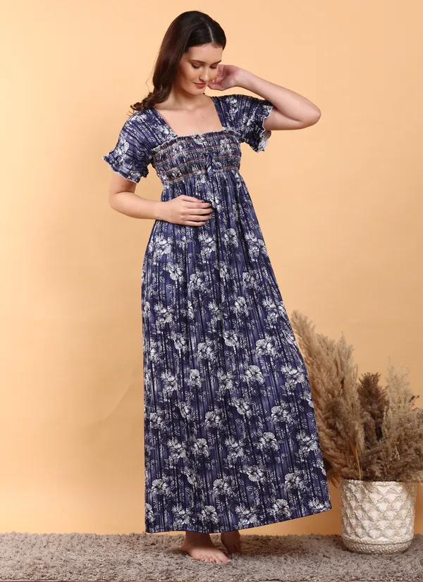 Pack_of_2_Navy_and_Peach_Sarina_Smoky_Print_Nighty_For_Women