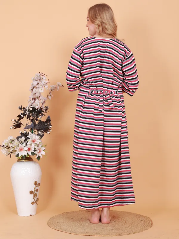 Pack_of_2_Woolen_Nighty_|_Multicolor_Fleece_Embroidery_With_Stripe_Design_Maxi_For_Women