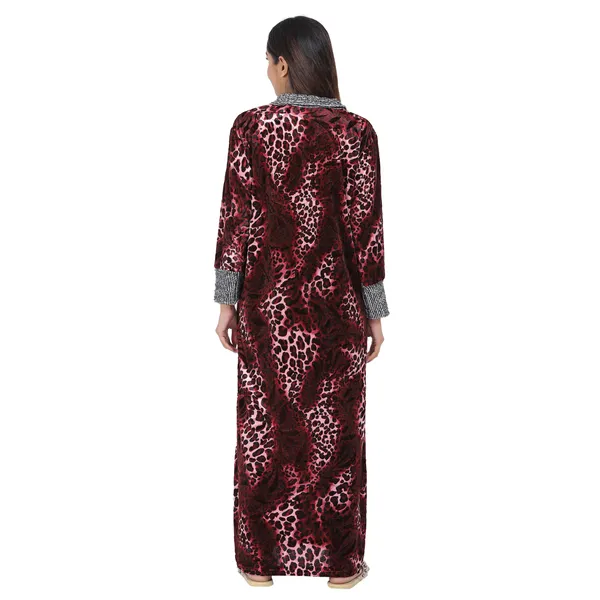 Pack_of_2_Woolen_Nighty_|_Brown_/_Wine_Velvet_Printed_Maxi_For_Women
