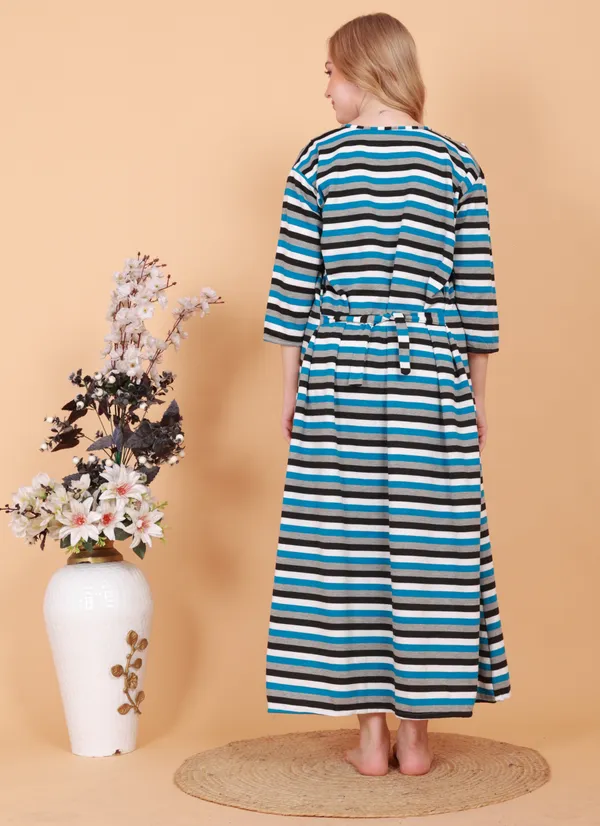 Pack_of_2_Woolen_Nighty_|_Multicolor_Fleece_/Cotswool_Embroidery_With_Stripe_Design_Maxi_For_Women