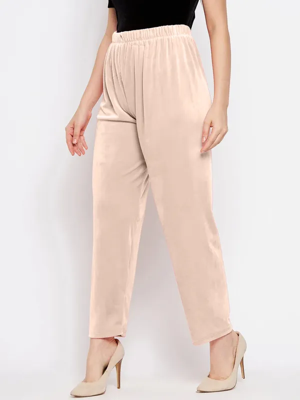 Women’s_Velvet_Winter_Pajama_|_Soft_&_Warm_Solid_Track_Pants_|_Elastic_Waist_Casual_Lounge_Wear