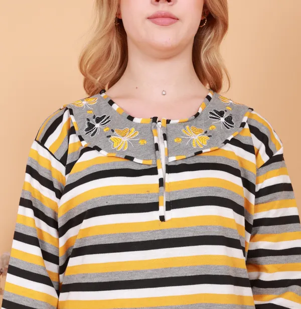 Pack_of_2_Woolen_Nighty_|_Multicolor_Fleece_/_Cotswool_Embroidery_With_Stripe_Design_Maxi_For_Women