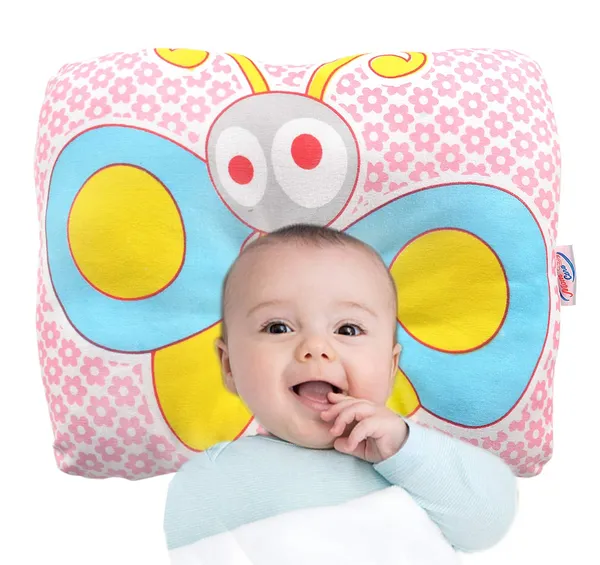 Pink_Foam_Pillow_For_Baby_Head_Shape_&_Neck_Support_Ideal_For_0-12_Months
