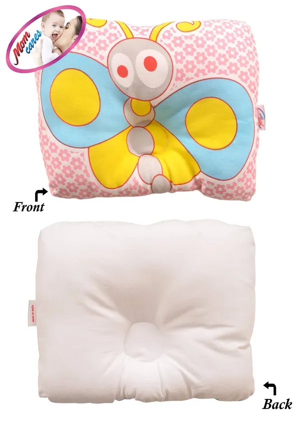 Pink_Foam_Pillow_For_Baby_Head_Shape_&_Neck_Support_Ideal_For_0-12_Months