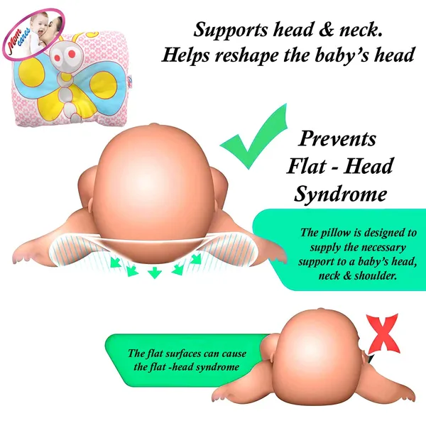 Pink_Foam_Pillow_For_Baby_Head_Shape_&_Neck_Support_Ideal_For_0-12_Months