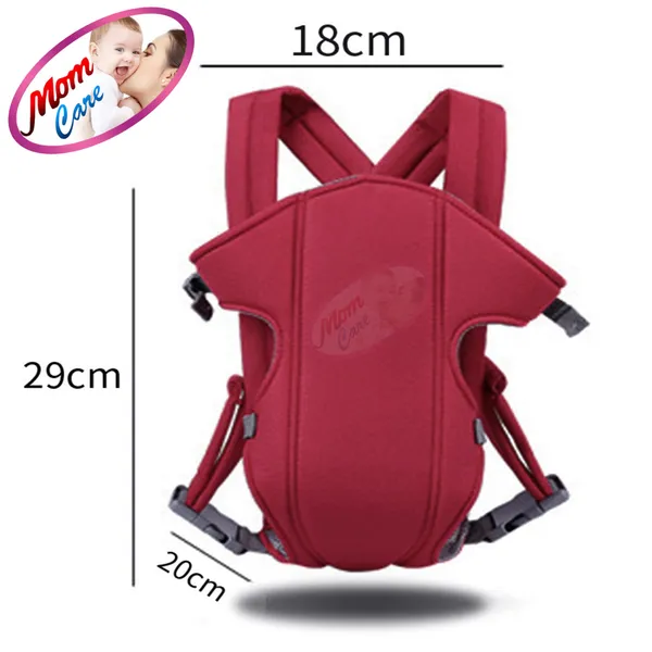 Red_Baby_Carrier_Cum_Kangaroo_Bag/Honeycomb_Texture_Baby_Carry_Sling/Back/Front_Carrier_For_Baby_With_Safety_Belt_And_Buckle_Straps,_Adjustablefor_0-18_Months_-_Newborn