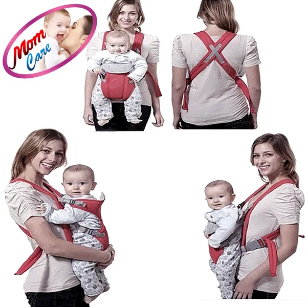 Red_Baby_Carrier_Cum_Kangaroo_Bag/Honeycomb_Texture_Baby_Carry_Sling/Back/Front_Carrier_For_Baby_With_Safety_Belt_And_Buckle_Straps,_Adjustablefor_0-18_Months_-_Newborn