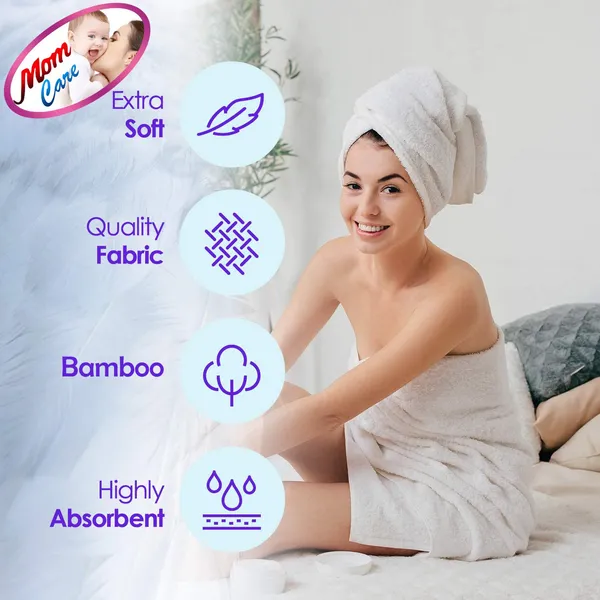 Pure_White_Bamboo_Bath_Towels_For_Men/Women_Ultra_Soft_Super_Absorbent_Bathing_Towels_Plush_650_Gsm_Pack_Of_1_For_Man/Woman_75_Cm_X_150_Cm