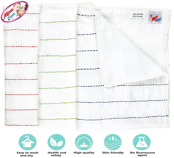 Multicolor_Urine_Sheet_For_Newborn_Cotton_Nappy_Changing_Mat_Baby_B_Protector_Super_Soft_Pure_Cotton_Sheet/Kantha/Gudris/Potra/Phaliya_Pack_Of_3