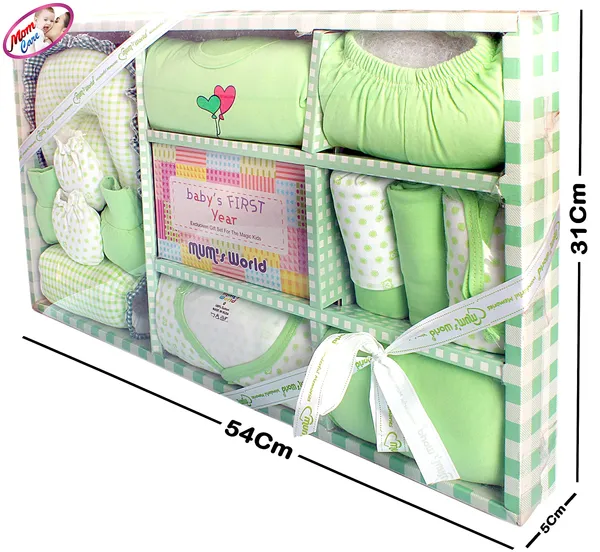 Green_Newborn_Baby_Gift_Set_Has_All_Babies_Essential_Clothes_Born_Baby_Items_For_Newly_Born_Baby_Boy/Girl_11_Pcs_Set