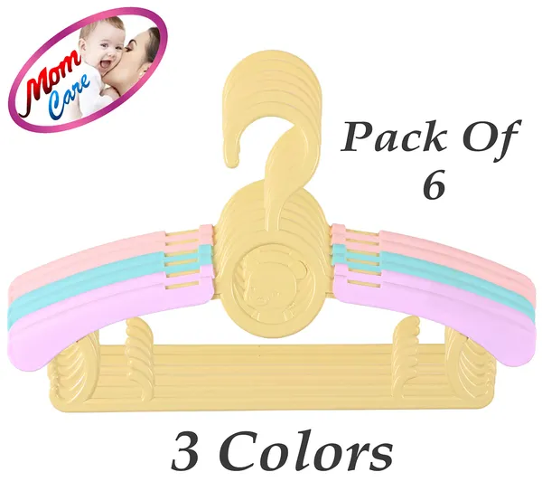 Multicolor_Plastic_Clothes_Hanger_Extendable_Anti_Slip_With_Hooks_For_Babies_Kids_Wardrobe_Pack_Of_6