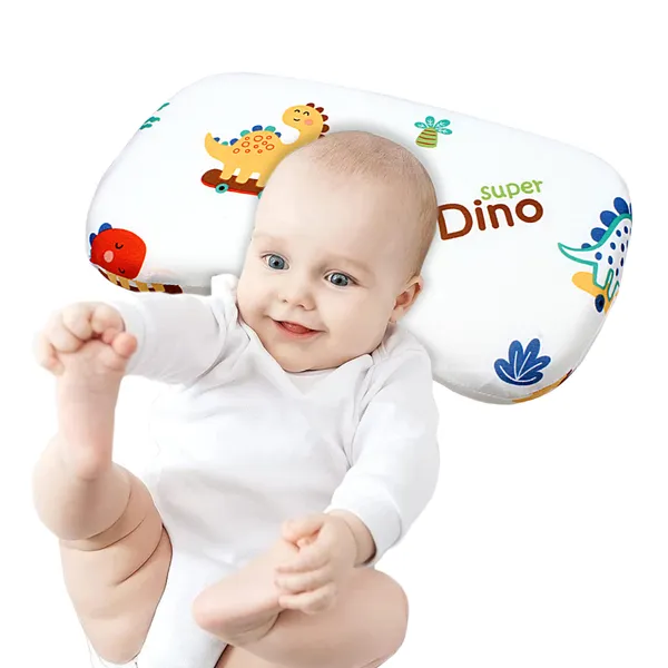 Mom Care White Memory Foam Pillow For New Born Baby Soft Head