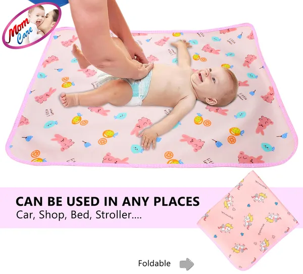 Pink_Baby_Urine_Sheet,_Fleece_Nappy_Changing_Mat,_Water_Proof,_Dry_Sheet,_B_Protector,_Super_Absorbent,Quick_Dry_For_0-6_Months