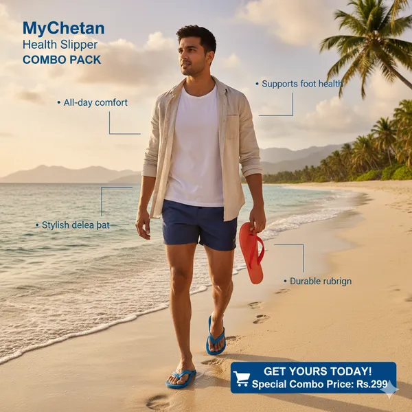 MyChetan_Health_Rubber_Slippers_for_Men_–_Combo_Pack_of_2_(Red_&_Blue)_|_Comfortable_Daily_Wear_Slippers