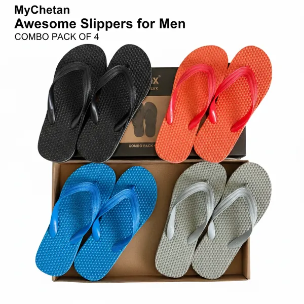 MyChetan_Health_Rubber_Slippers_for_Men_–_Combo_Pack_of_4_Pairs_(Red,_Blue,_Grey_&_Black)_|_Comfortable_&_Durable_Daily_Wear
