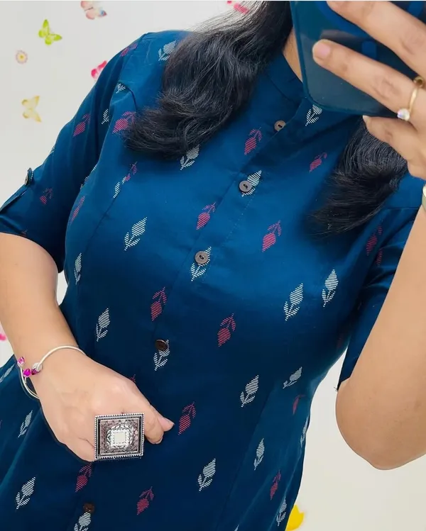 Blue_Women's_Cotton_Sanganer_Floral_Print_Co-Ords_Set