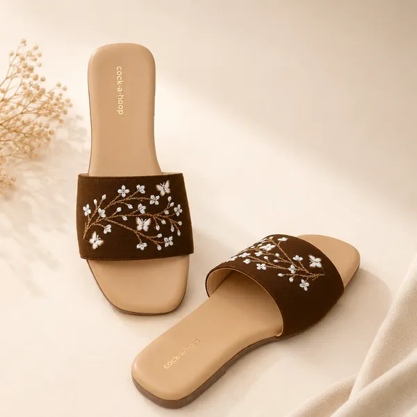 Butterflies_Embroidered_Brown_&_Beige_Sliders