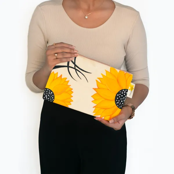 Multicolor_Casual_Khadi_Cloth_Hand_Painted_Pouches_For_Womens_&_Girls_(Sunflower)