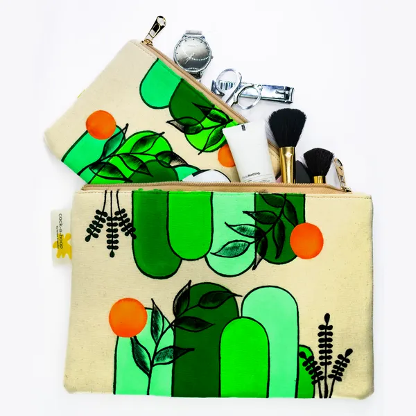 Multicolor_Casual_Khadi_Cloth_Hand_Painted_Pouches_For_Womens_&_Girls_(Cacti)