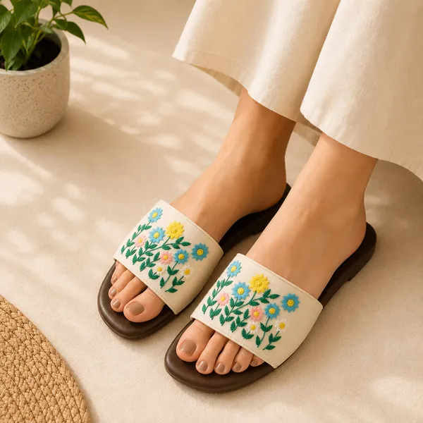 Floral_Embroidered_Multicolor_Sliders