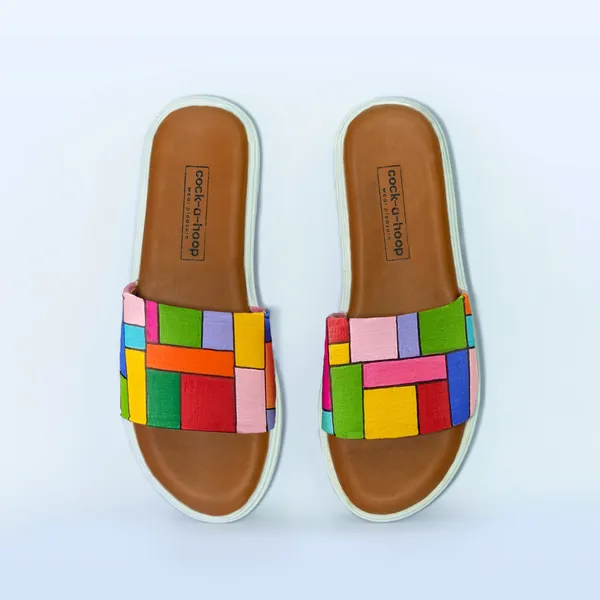 Hand-Painted_Sliders_For_Womens_&_Girls_|__Casual_Water_Resistant_Paint_(Candy_Pop)