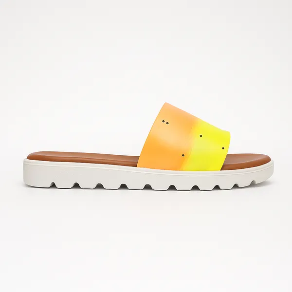 Peach_&_Green__Casual_Water_Resistant_Hand-Painted_Sliders_For_Women_&_Girls_(Butter-Scotch)