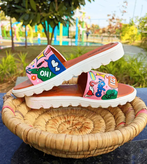 Hand-Painted_Sliders_For_Womens_&_Girls_|__Casual_Water_Resistant_Paint__(Pop)