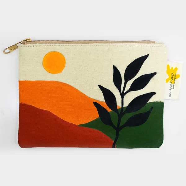 Multicolor_Casual_Khadi_Cloth_Hand_Painted_Pouches_For_Womens_&_Girls_(Sunup)