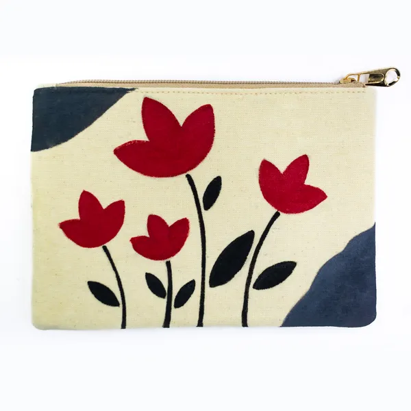 Multicolor_Casual_Khadi_Cloth_Hand_Painted_Pouches_For_Womens_&_Girls_(Tulipa)