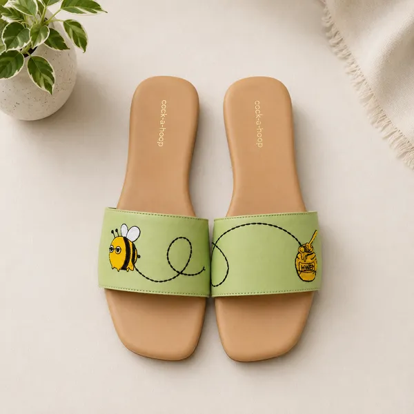 Honey_bee_Embroidered_Sliders