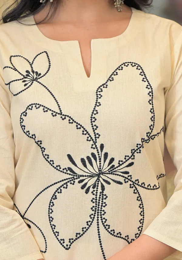 Cream_Kurta_Pant_Set