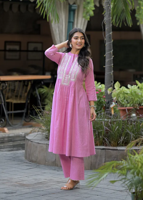 Meera_Pink_Kurta_Pant_Set
