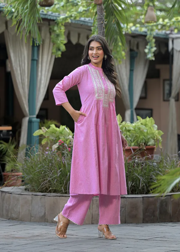 Meera_Pink_Kurta_Pant_Set