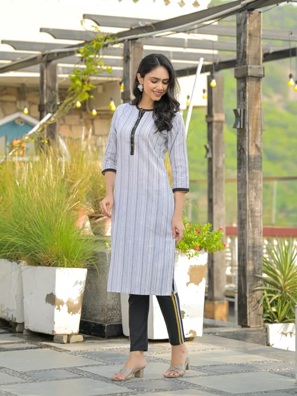 White_Lurex_Kurta_Pant_Set