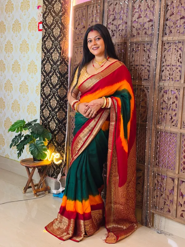 Royal_Banarasi_3D_Bandhani_Saree_(Green)