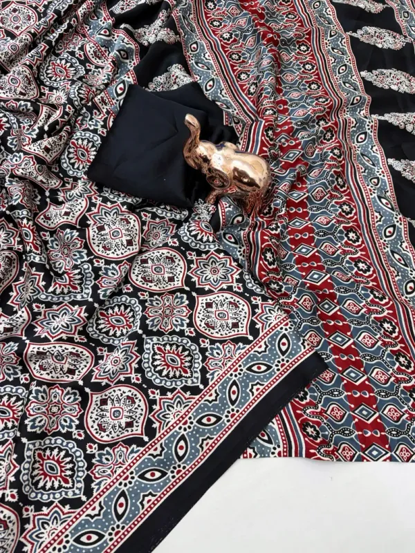 Black_Ajrakh_Modal_Silk_Saree