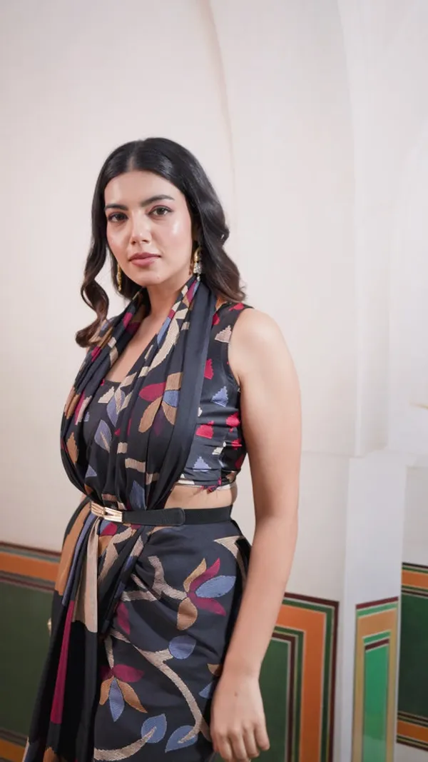 Coal_Black_Modal_Ajrakh_Printed_Satin_Silk_Saree