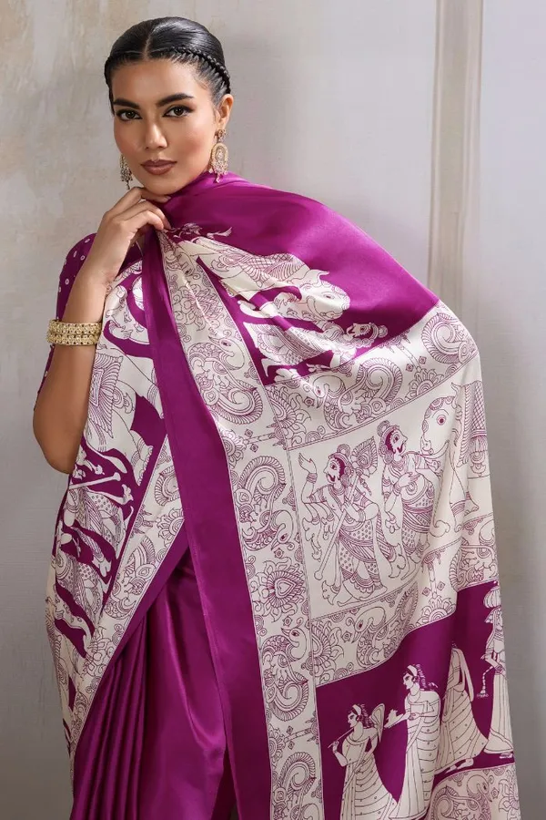 Cosmic_Purple_Modal_Ajrakh_Printed_Satin_Silk_Saree